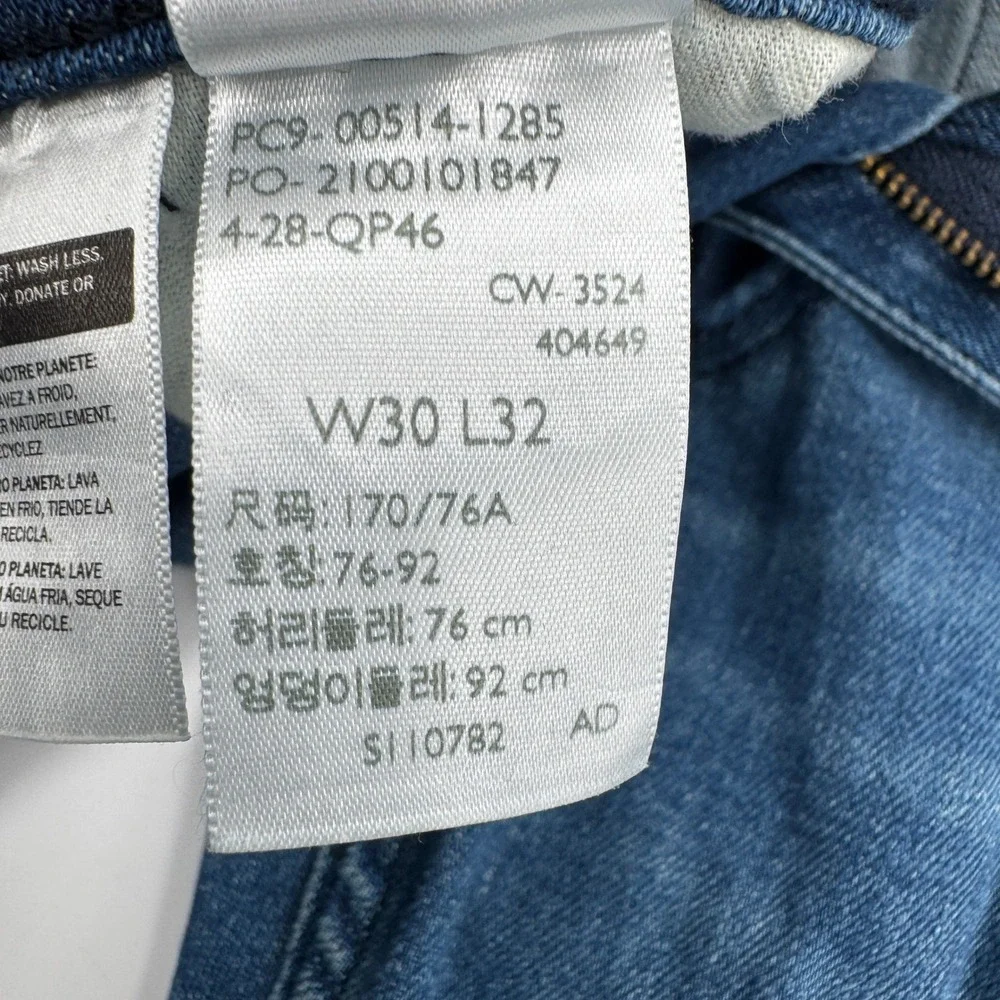 Levi's 514 Straight Fit Jeans Mens 30x32 Blue Medium Wash‎ Denim 00514-1285